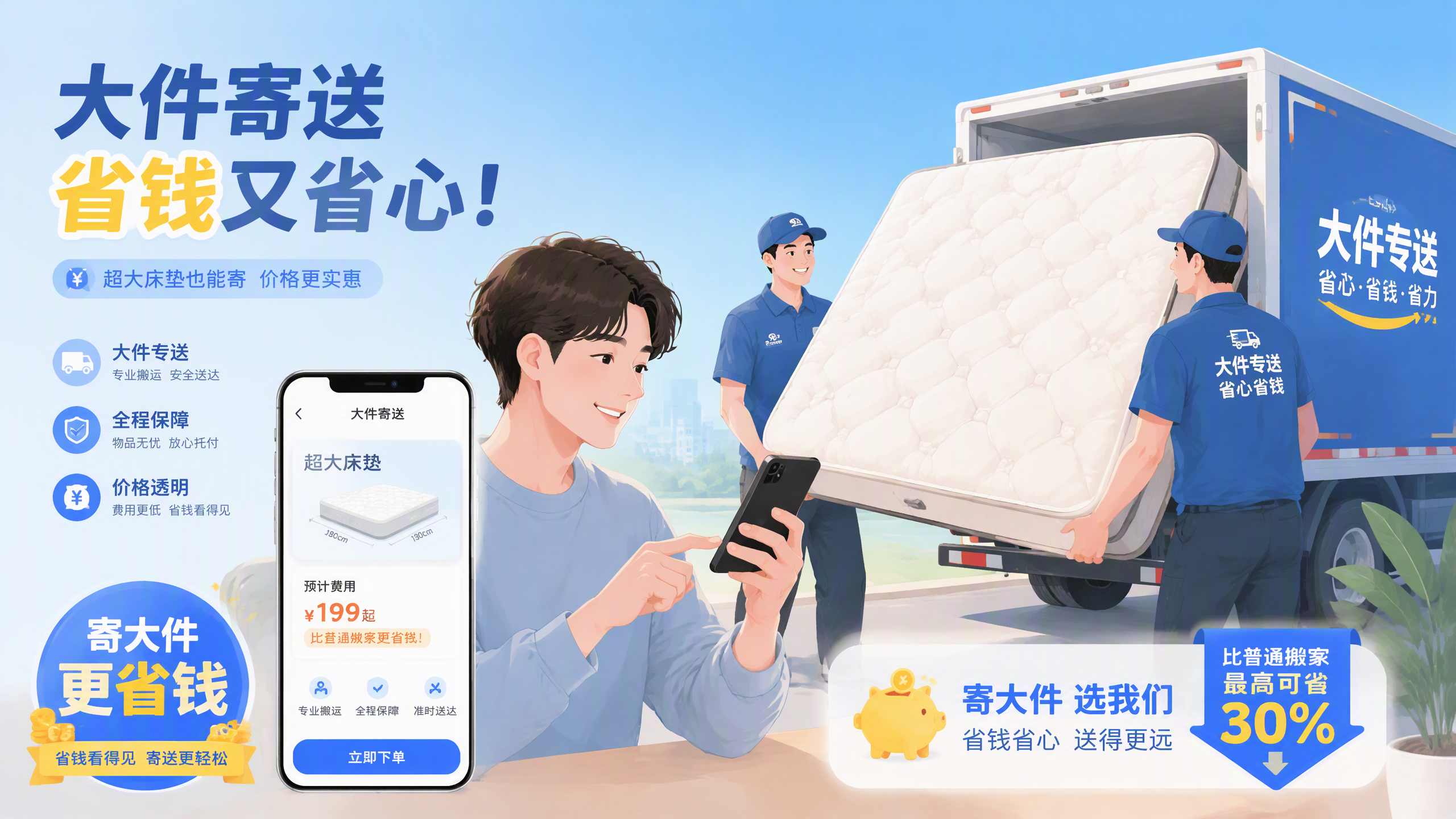 寄床垫大件怎么寄最便宜？快递社比价低至4折起省六成