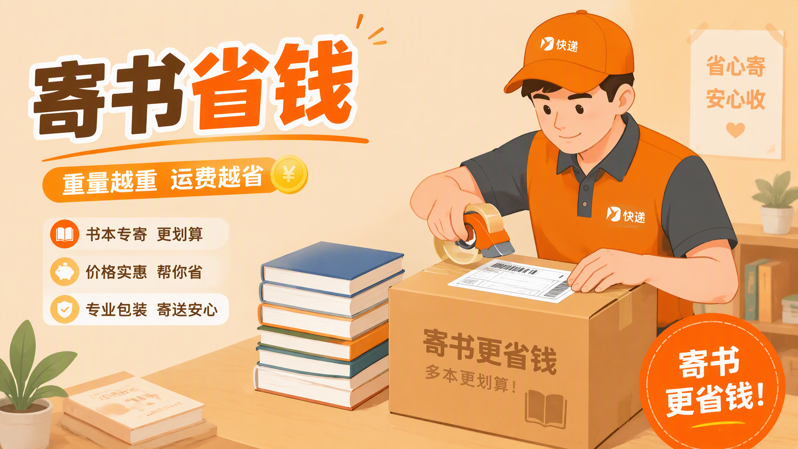 快递寄书怎么寄最便宜？快递社书籍专线低至4折起省六成