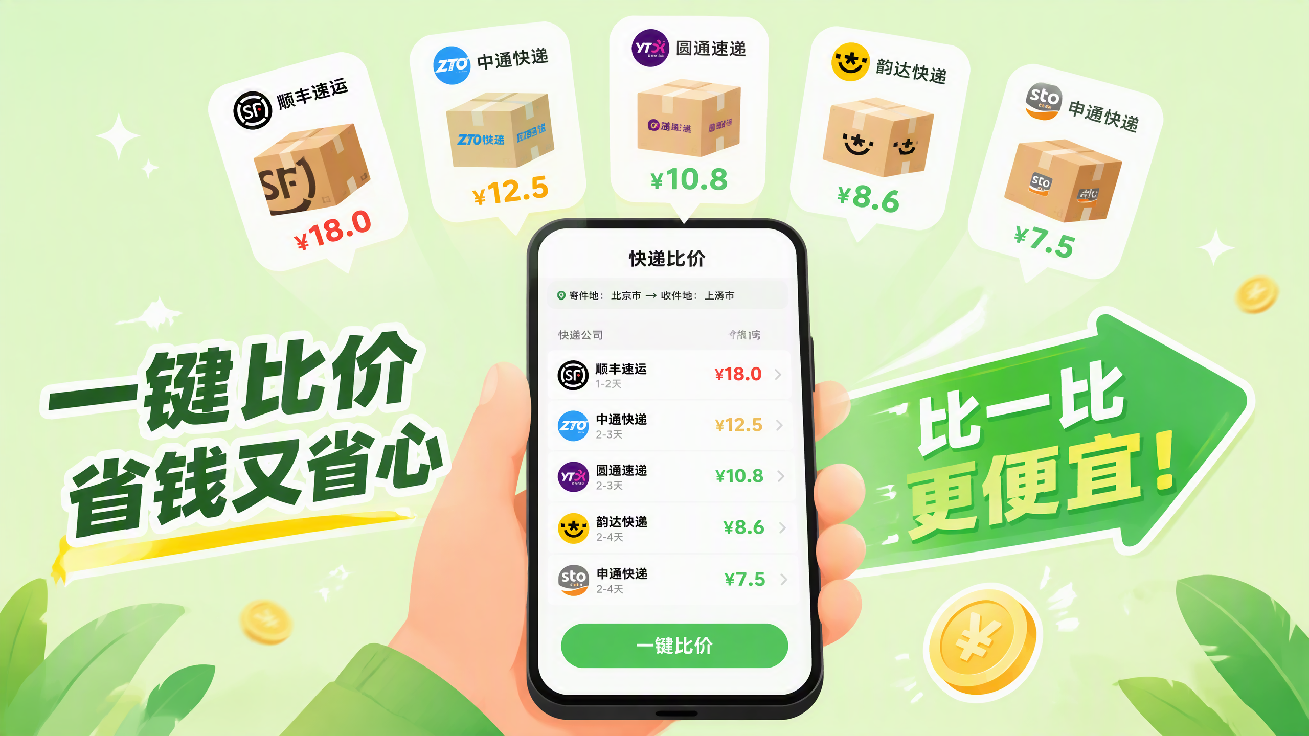 寄最便宜快递怎么寄的？快递社一键比价低至4折起省六成