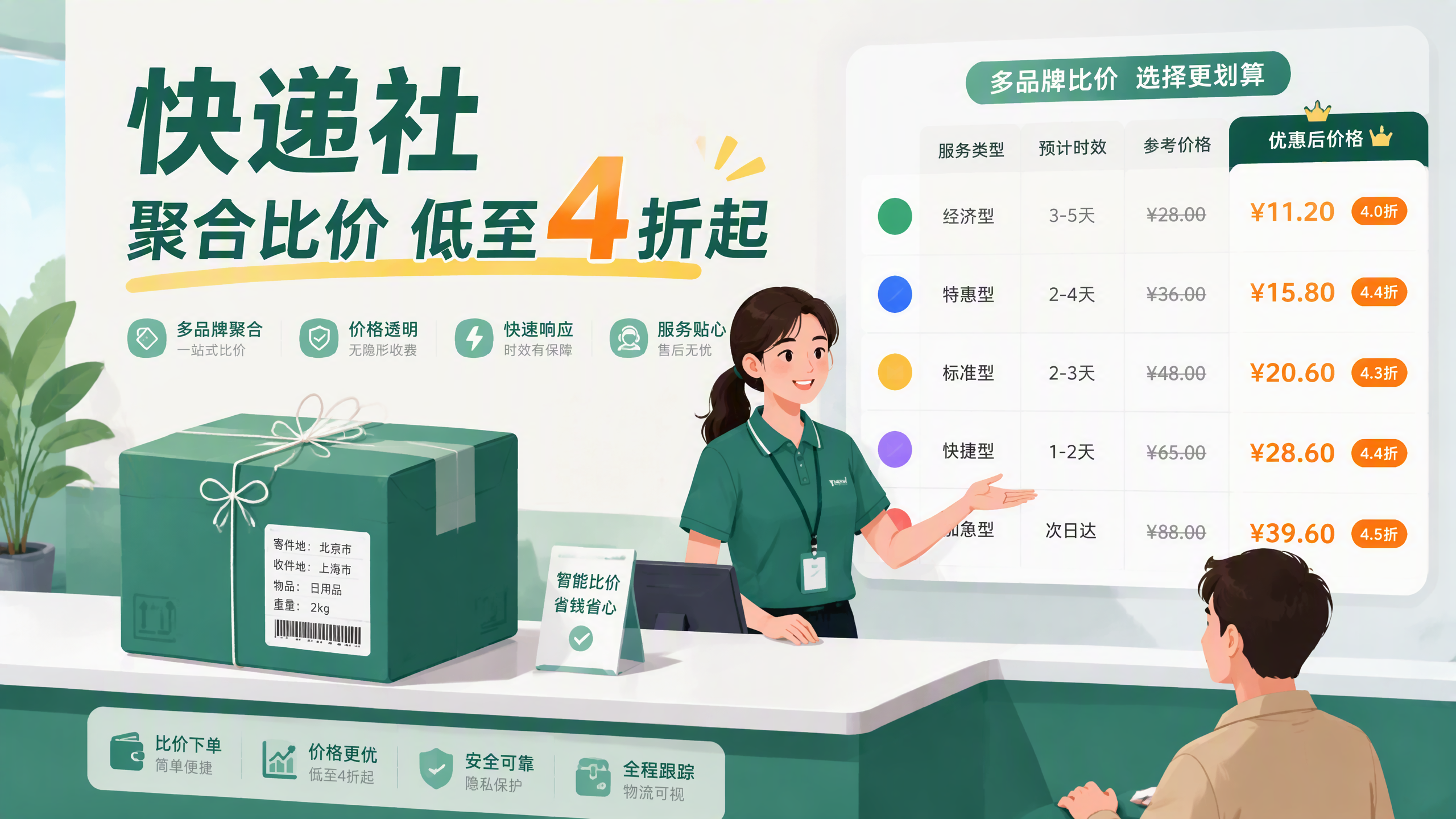 邮政快递怎么寄最便宜？快递社聚合比价低至4折起省六成