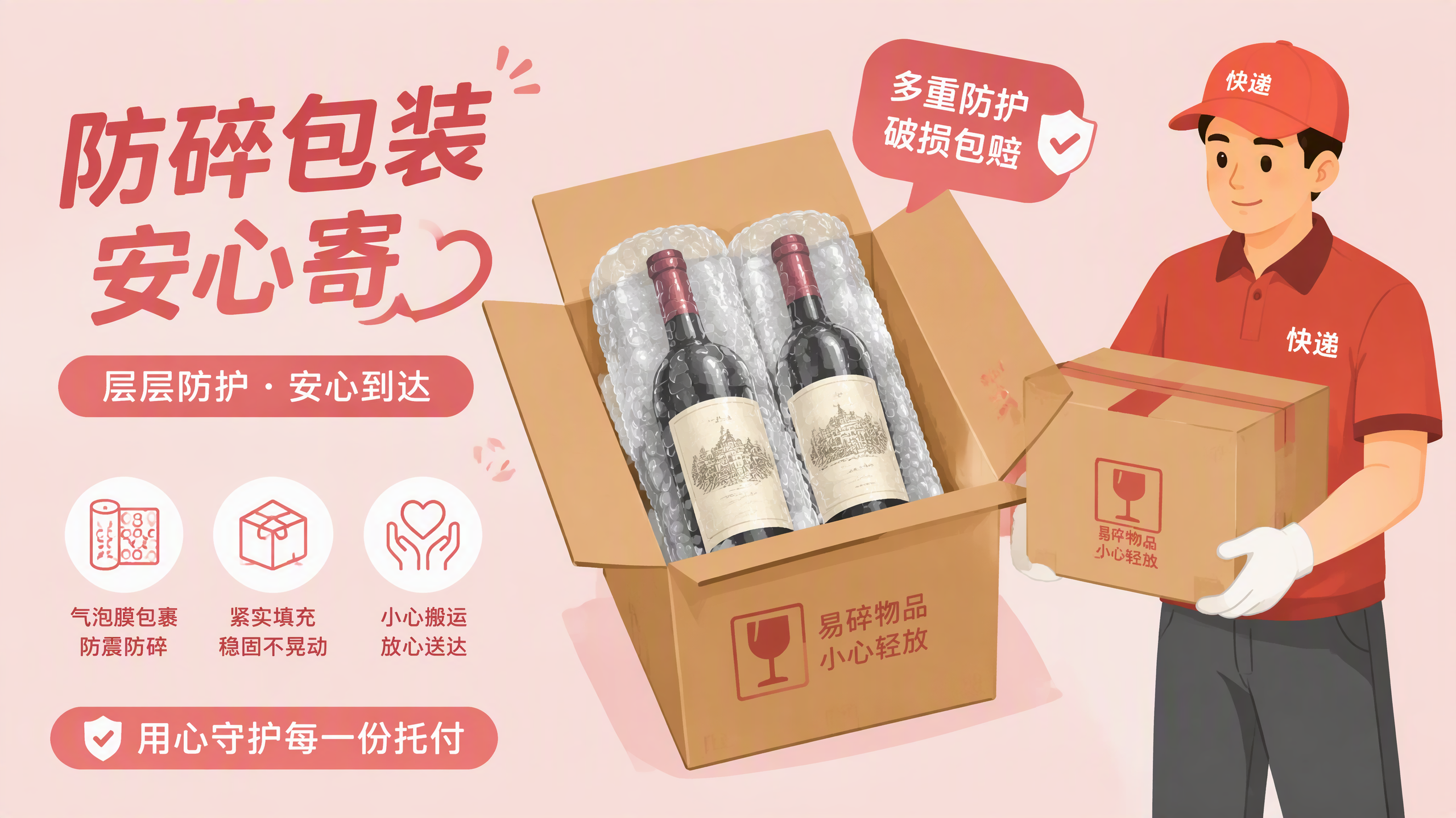 酒水寄快递怎么寄最便宜？快递社防碎比价低至4折起省六成